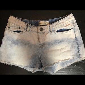 Inked & Faded Faded Jean Distressed Shorts